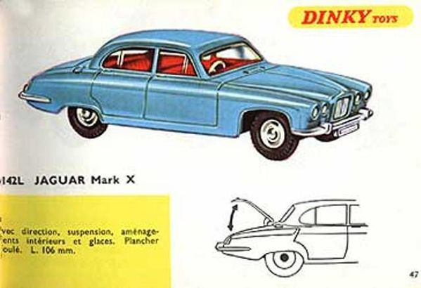 catalogue dinky toys 1967 p47 jaguar mark X