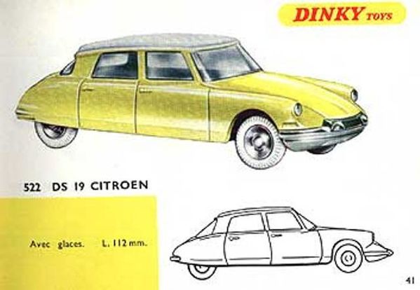 catalogue dinky toys 1967 p41 citroen ds 19