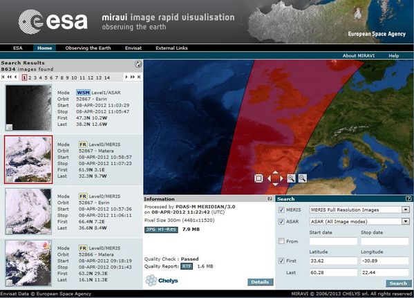 ESA - Envisat - MIRAVI - MERIS - 08-04-2013