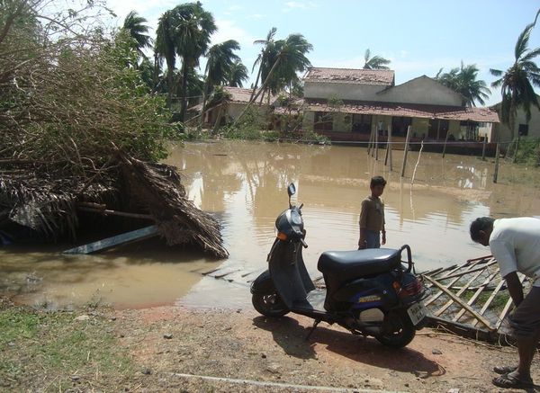 inondation devant école