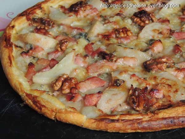 tarte poire-roquefort-lardons (2)