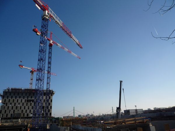 Chantier de la plaque, ancien quartier Masséna, vue sur le