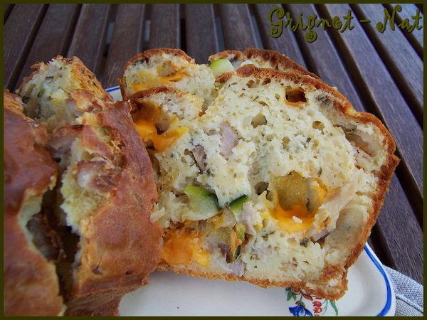 cake poulet - mimolette - courgettes 4