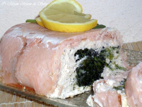 terrine saumon coeur épinard