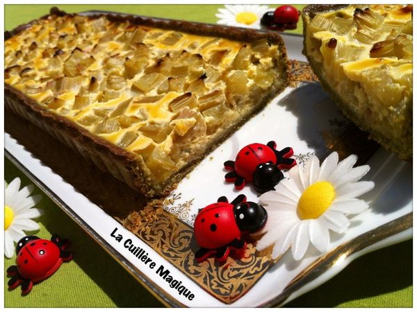 Tarte à la rhubarbe bio