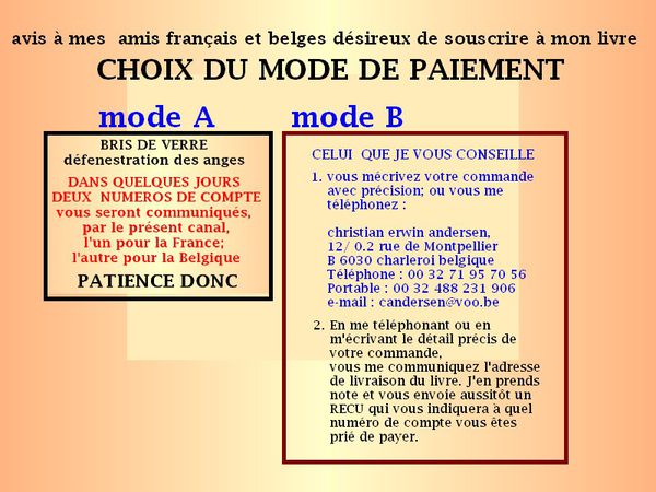 !!! paiement