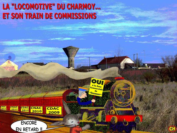 La locomotive du Charmoy et son train de commissions
