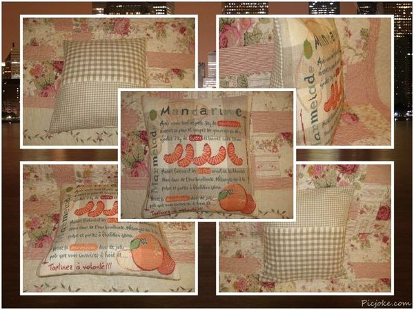 coussin mandarine montage
