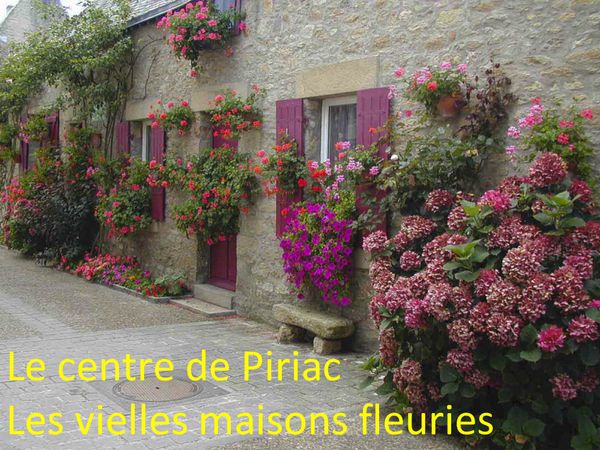 Le centre de Piriac les vielles maisons fleuries