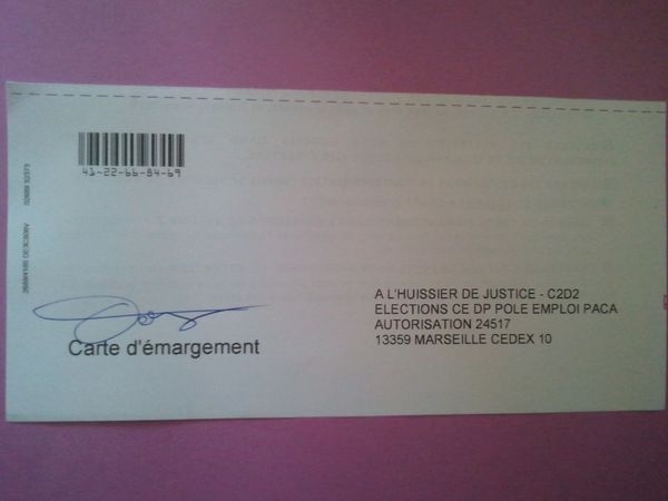 CARTE EMARGEMENT