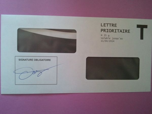 LETTRE DE RETOUR