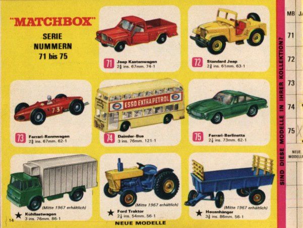 catalogue matchbox 1968 p14 deutsche katalog matchbox samm