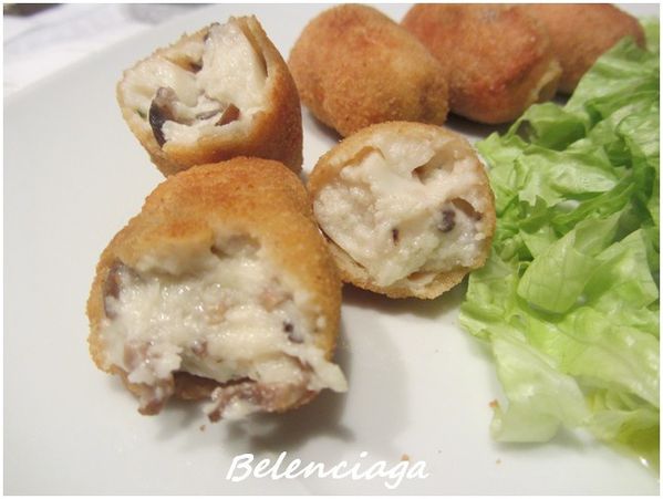 Croquetas de champiñón. - Belenciaga paso a paso