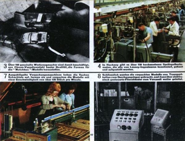 catalogue matchbox 1967 p17 photo usine matchbox
