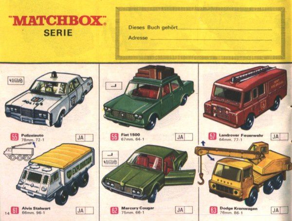 catalogue matchbox 1969 deutches katalog p14
