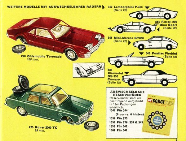 catalogue corgi 1969 p09 oldsmobile toronado
