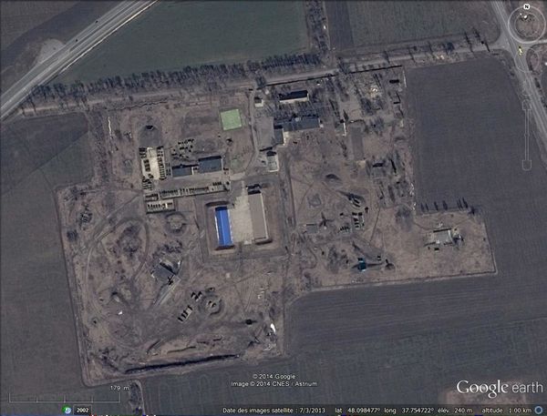 MH 17 - Ukraine - Nord Donetsk - Site lancement missiles SAM - Google Earth