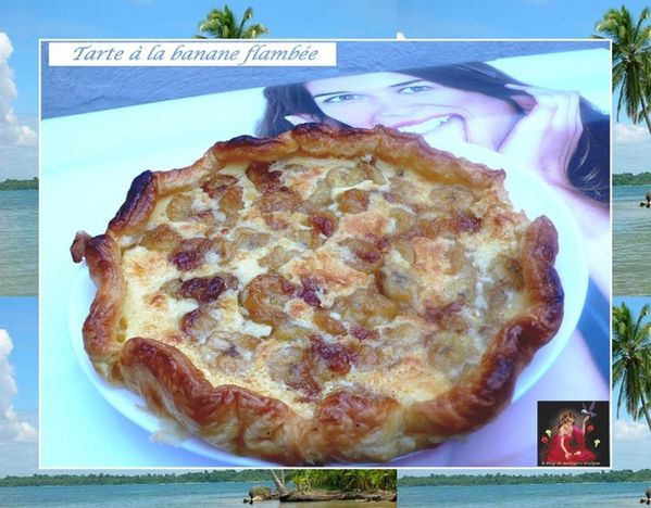 Tarte à la banane flambée