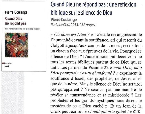 Quand Dieu ne répond pas