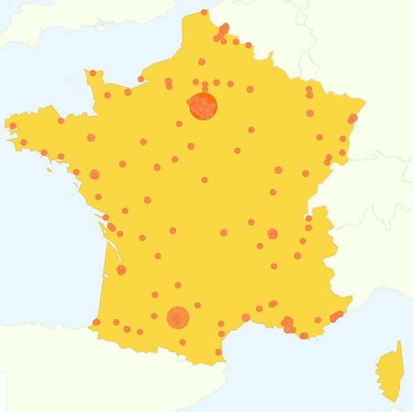 Un autre regard sur la Terre - Carte des acces - France - J