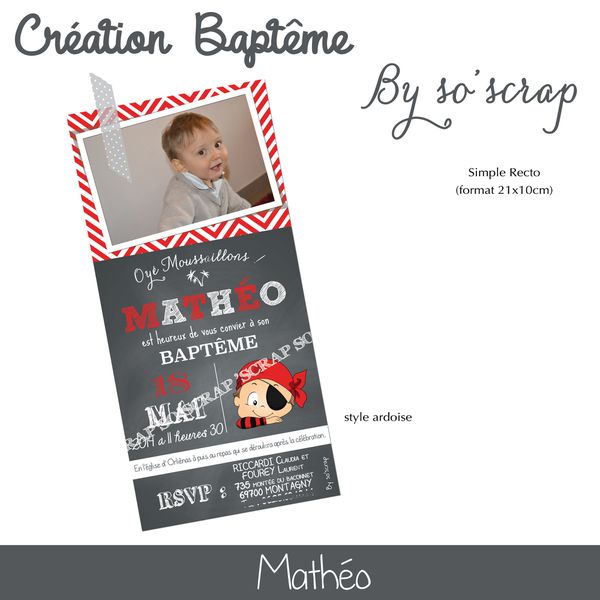 faire part baptême claudia