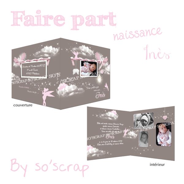 faire part naissance Christine
