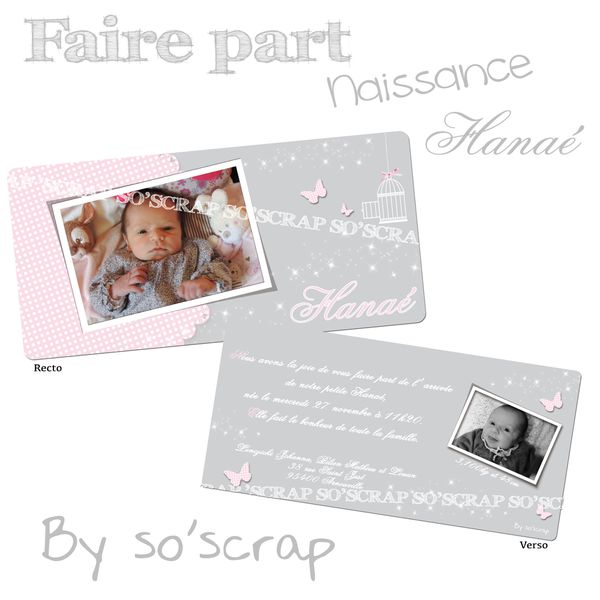 faire part naissance johanna