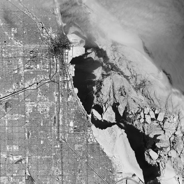 Landsat - Chicago - Glace et neige - 03-01-2014 - 1