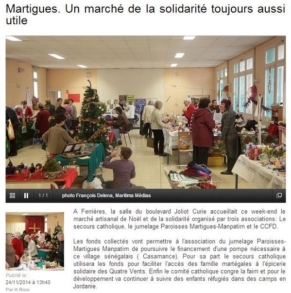 Noël solidaire sur Maritima