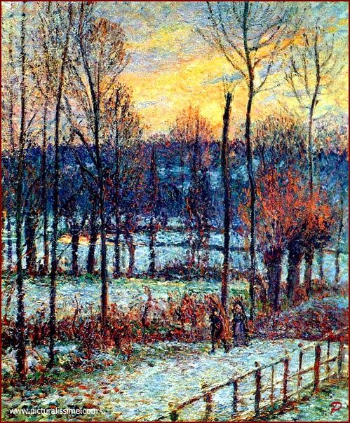Pissarro-Neige-a-Eragny-sous-le-soleil-couchant-jpg