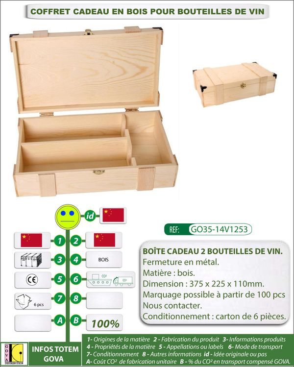 Coffret publicitaire en bois pour bouteille de vin-copie-1
