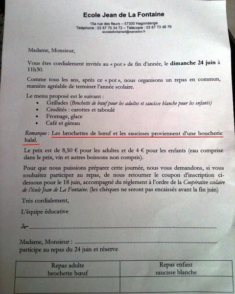 Repas amical de fin d'année (sans viande halal garanti)