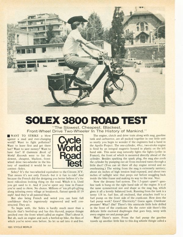 Solex Road Test pg 1