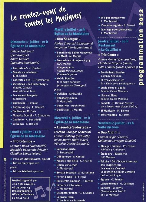 Festival musique 2012 2