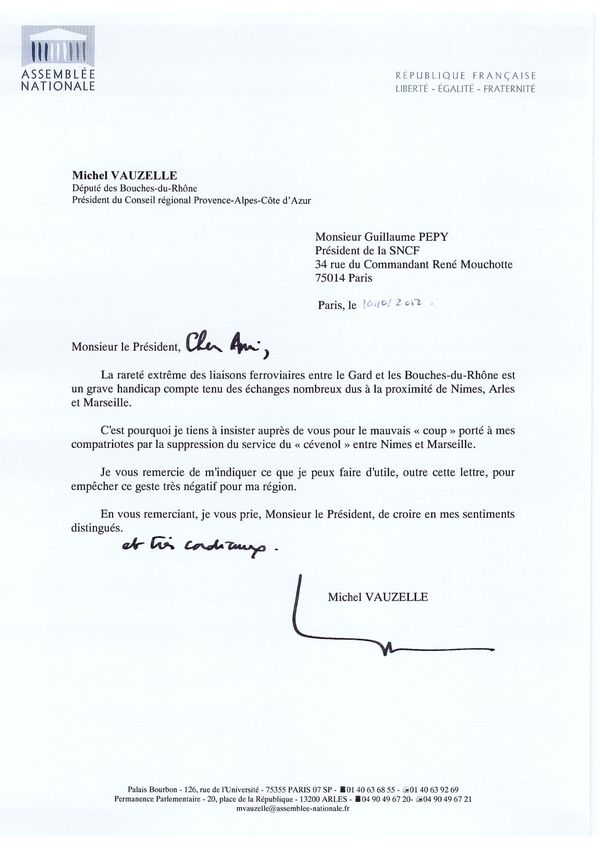 lettre Vauzelle pépy cévenol