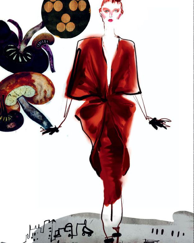 CHRISTIAN LACROIX Sketches about FASHION WEEK for TANK MAGAZINE - Arc ...