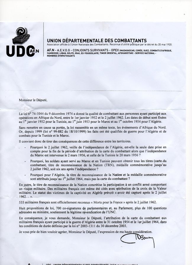 Lettre au Député