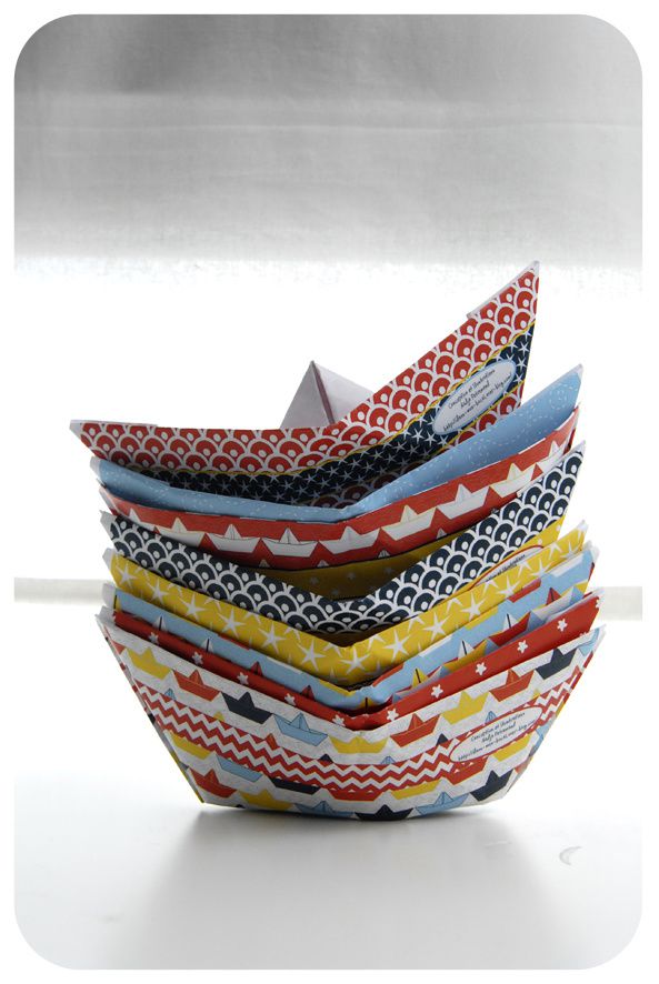 pliage bateau en papier paper boat 6