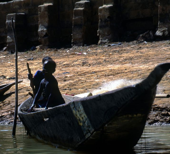 41-Mopti - Mali - Traverséé fleuve Niger vers Village Bozo